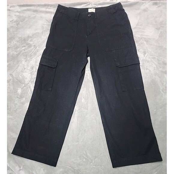 Universal Thread Womens Black Cargo Style Pants Size 16 Adjustable Waist - Picture 1 of 6